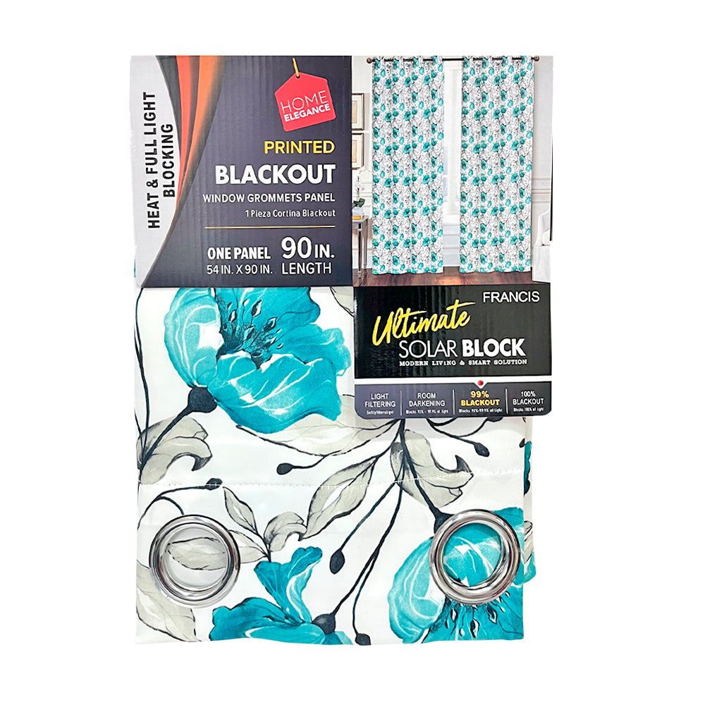 Cortina Francis 52" x 90" Blackout Teal / Home Elegance