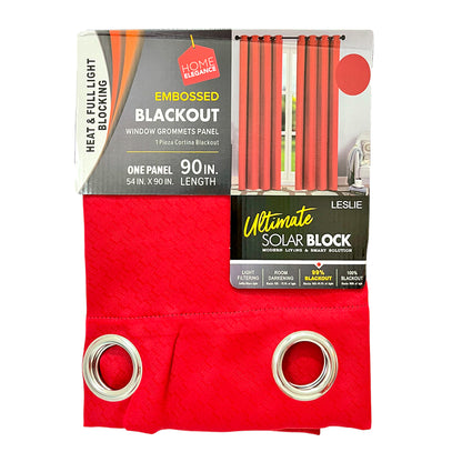 Cortina Leslie 54" x 90" Blackout Burgundy / Home Elegance