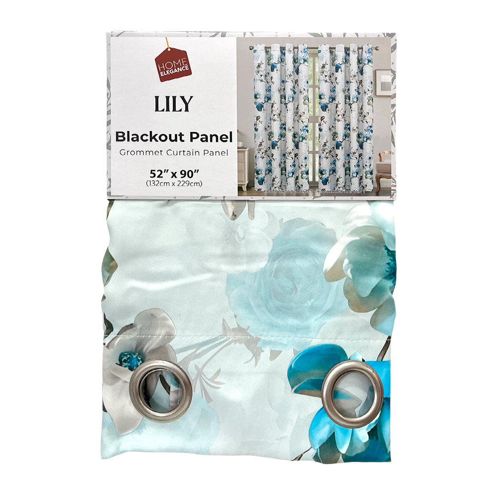 Cortina Lili 52" x 90" Blackout Tea con Aros / Home Elegance