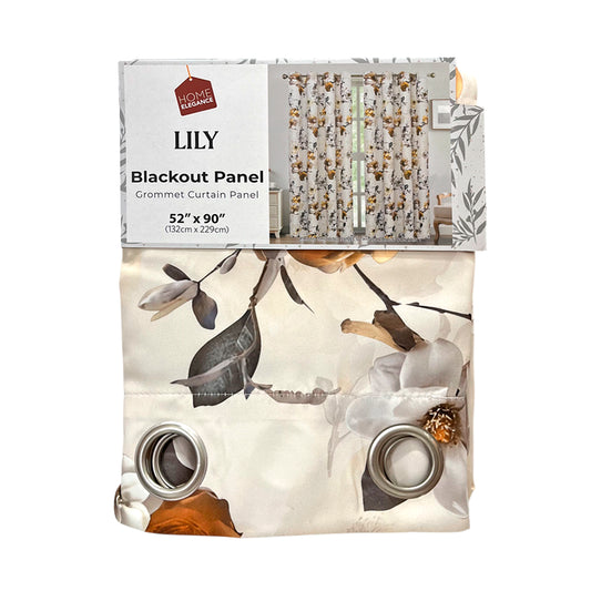 Cortina Lily 52" x 90" Blackout Gold / Home Elegance