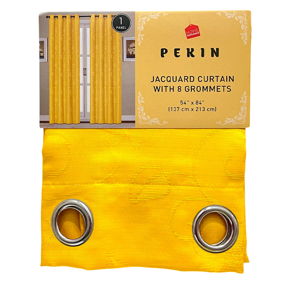 Cortina Pekin / Home Elegance / Yellow con Aros / 54" x 84"