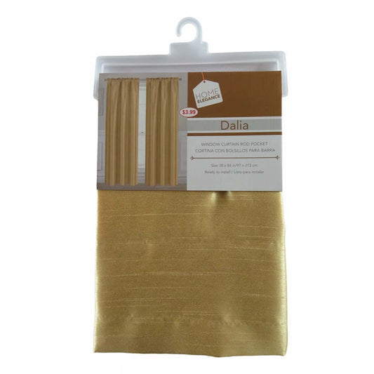 Cortina Dalia Home Elegance 38" x 84" Sin Argolla - Dorado