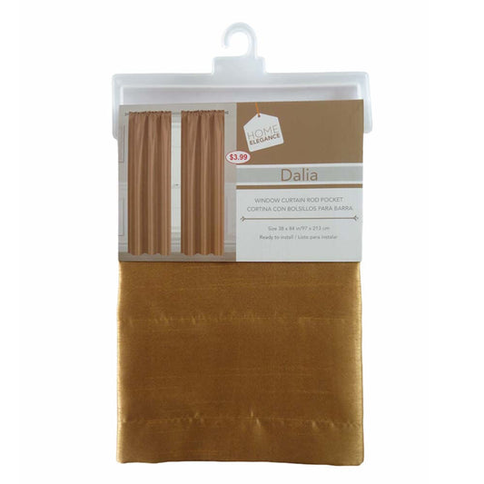 Cortina Dalia Home Elegance 38" x 84" Sin Argolla - Chocolate claro