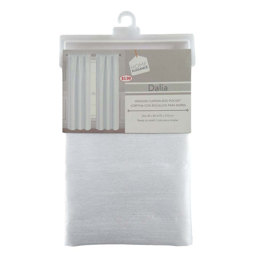 Cortina Dalia Home Elegance 38" x 84" Sin Argolla - Blanco