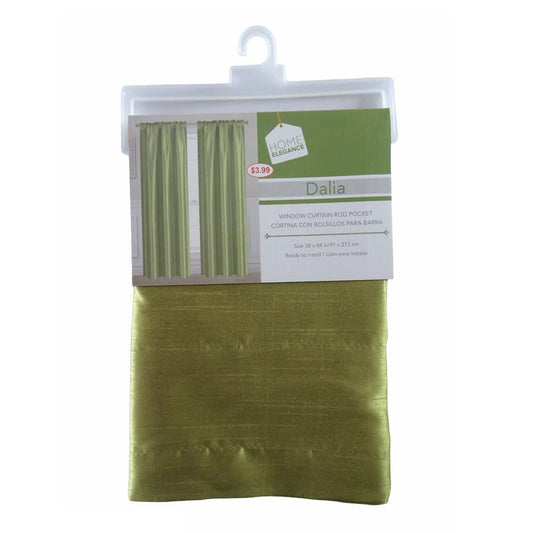 Cortina Dalia Home Elegance 38" x 84" Sin Argolla - Verde oliva