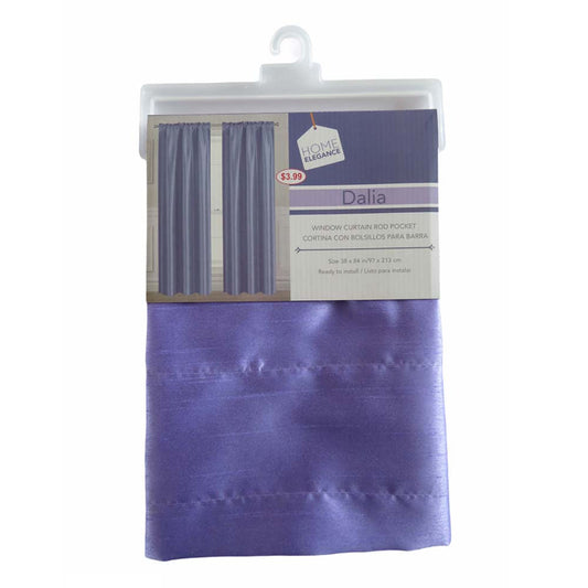 Cortina Dalia Home Elegance 38" x 84" Sin Argolla - Morado claro