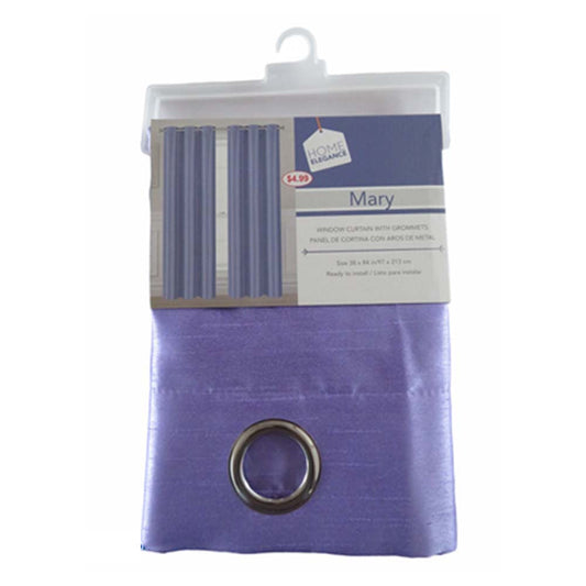 Cortina Mary Home Elegance 38" x 84" Con Argolla - Morado claro