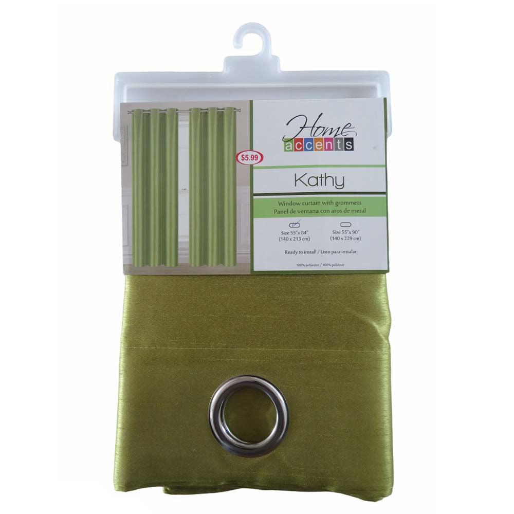 Cortina Kathy Home Elegance 55" x 84" Con Argolla - Verde oliva