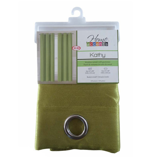 Cortina Kathy Home Elegance 55" x 84" Con Argolla - Verde oliva