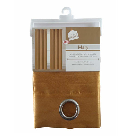 Cortina Mary Home Elegance 38" x 84" Con Argolla - Chocolate claro