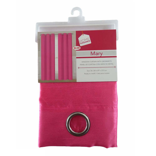 Cortina Mary Home Elegance 38" x 84" Con Argolla - Fucsia