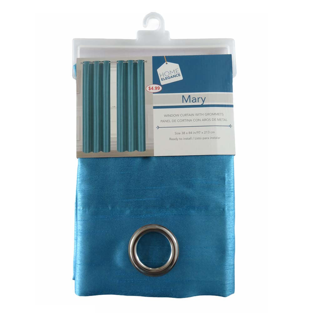 Cortina Mary Home Elegance 38" x 84" Con Argolla - Azul Cielo