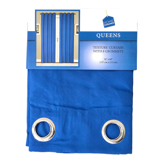Cortina Home Elegance Queens Con Aros 54" x 84" - Azul