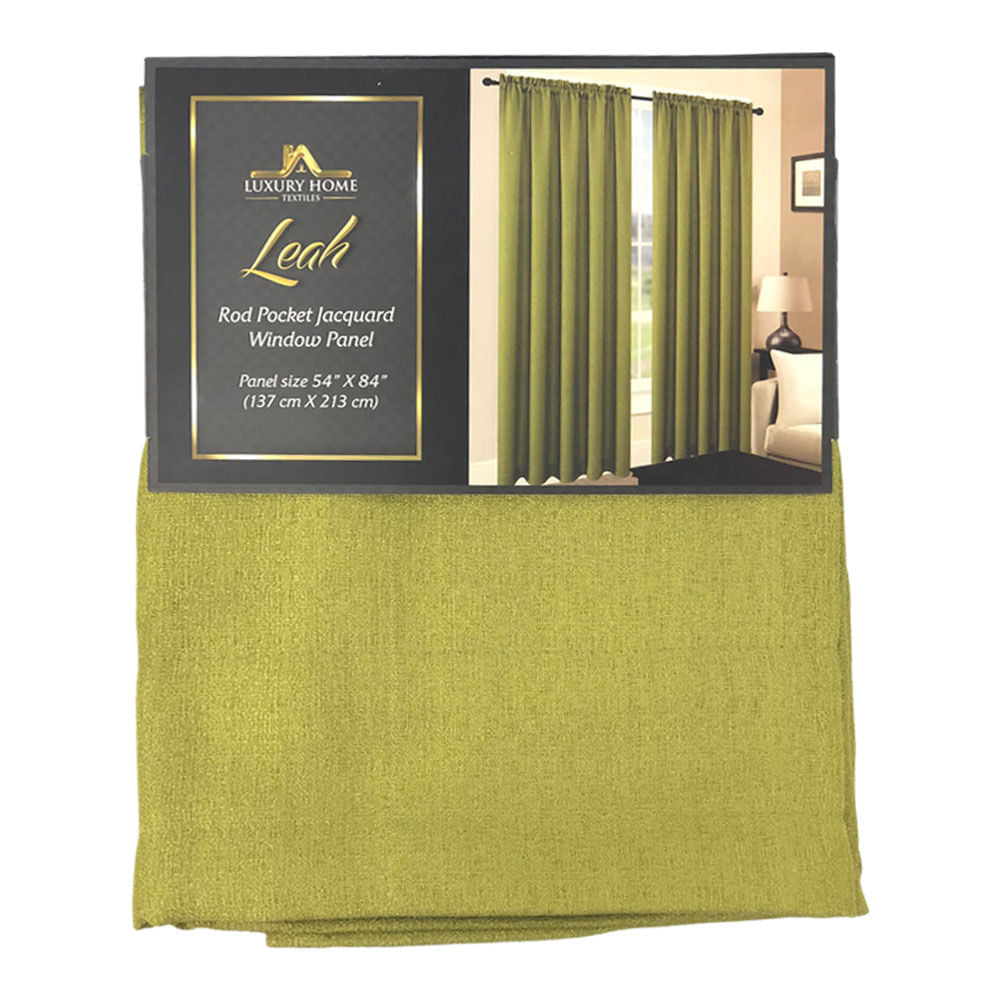 Cortina Luxury Leah Rod Pocket 54" x 84" - Lima oscuro