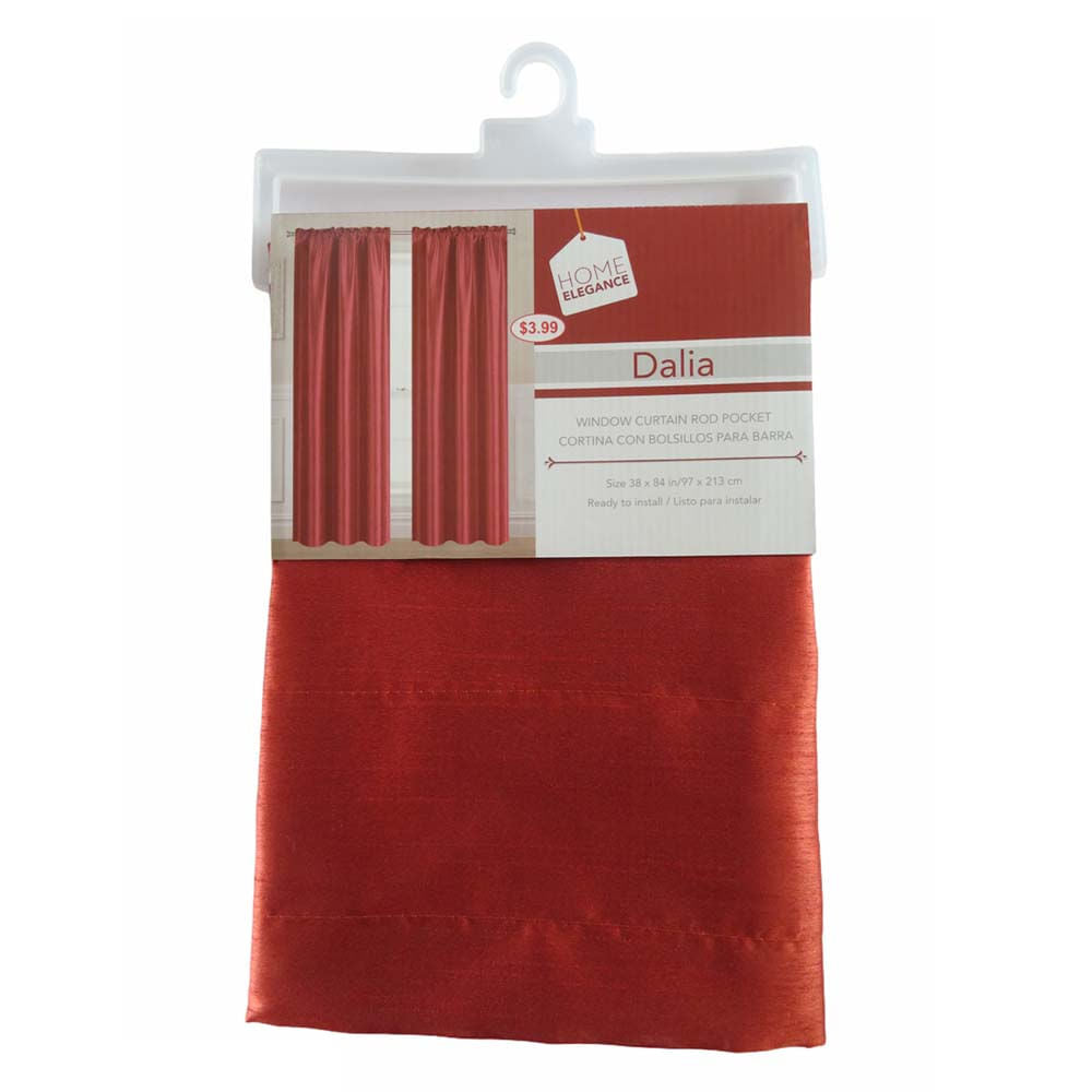 Cortina Dalia Home Elegance 38" x 84" Sin Argolla - Naranja Claro