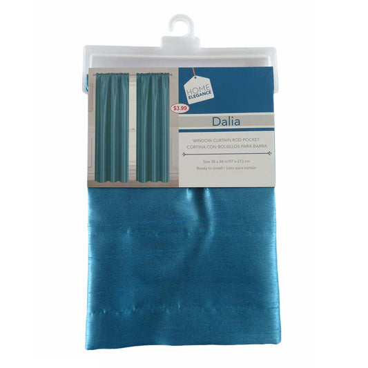 Cortina Dalia Home Elegance 38" x 84" Sin Argolla - Aguamarina oscuro