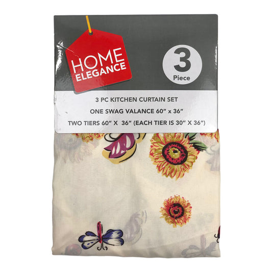 Cortina Para Cocina Home Elegance Janet 3 Piezas