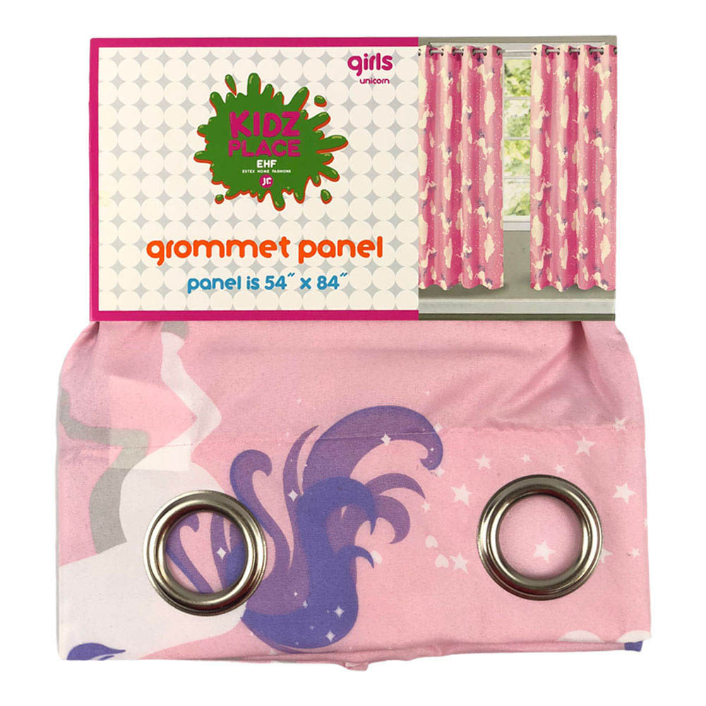 Cortina Estex Infantil Unicorn 54" x 84" - Rosa