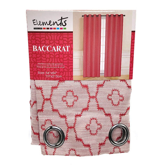 Cortina Elements Baccarat Con Aros 54" x 84" - Coral claro