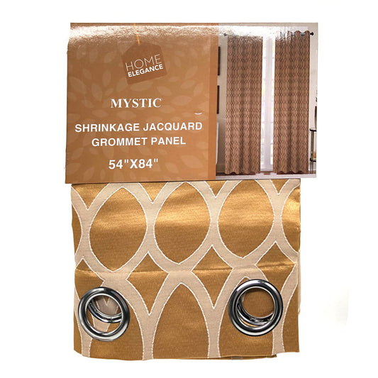 Cortina Home Elegance Mystic Con Aros 54" x 84" - Dorado