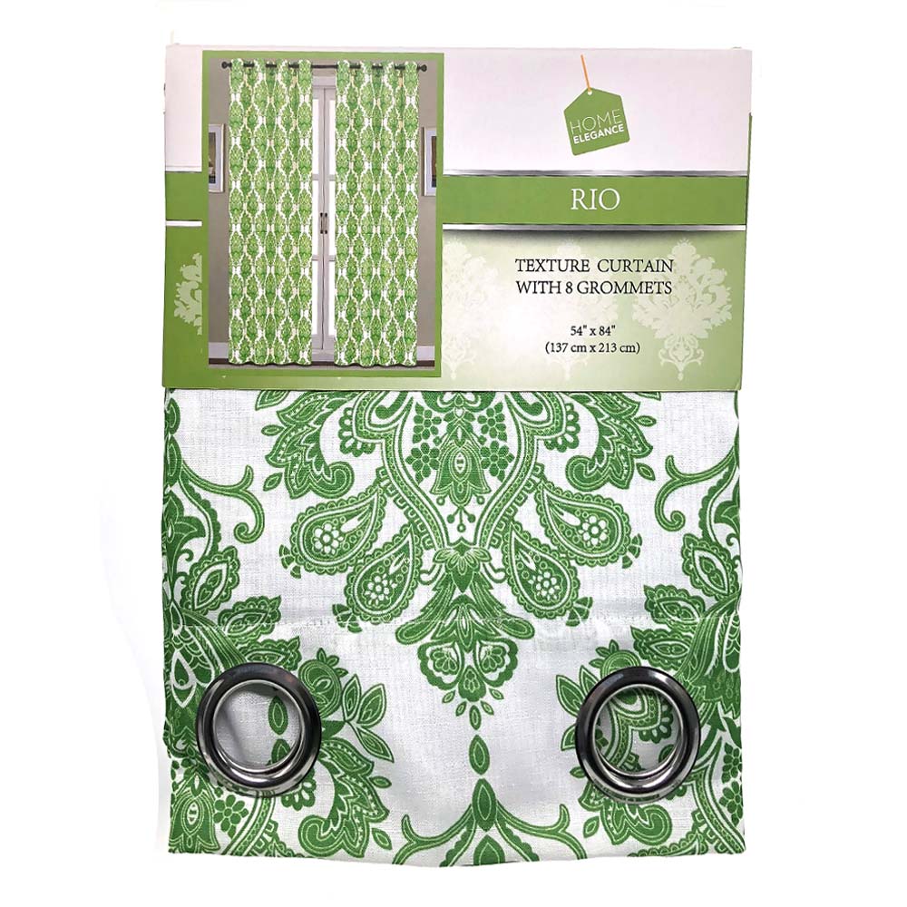 Cortina Home Elegance Río Con Aros 54" x 84" - Lima oscuro