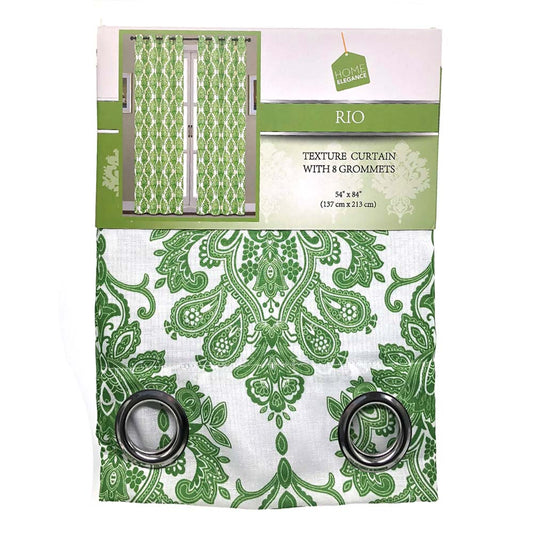 Cortina Home Elegance Río Con Aros 54" x 84" - Lima oscuro