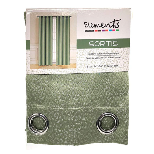 Cortina Elements Sortis Con Aros 54" x 84" - Verde oliva oscuro