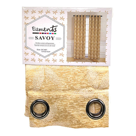 Cortina Elements Savoy Con Aros 54" x 84" - Dorado