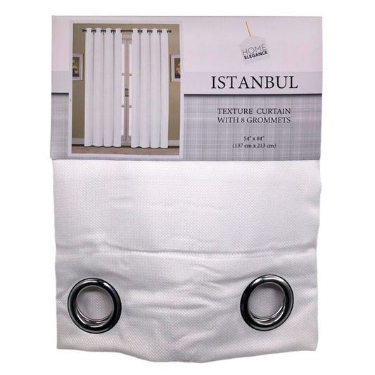 Cortina Home Elegance Istanbul Con Aros 54" x 84" - Blanco