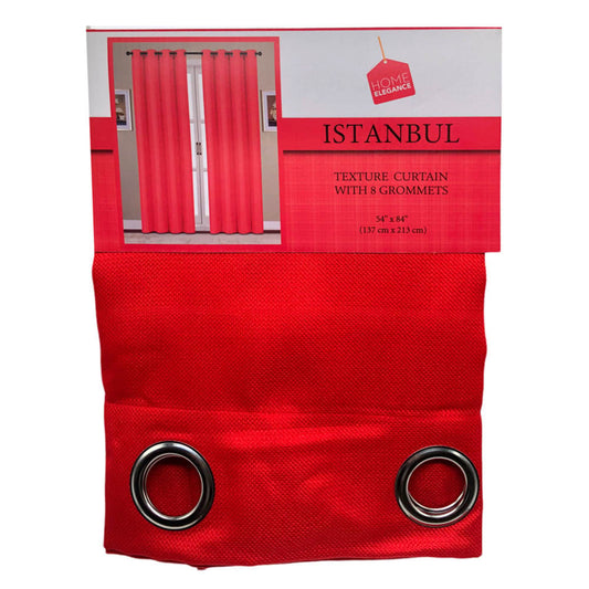 Cortina Home Elegance Istanbul Con Aros 54" x 84" - Rojo