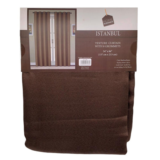 Cortina Home Elegance Istanbul Con Aros 54" x 84" - Chocolate
