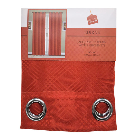 Cortina Home Elegance Edirne Con Aros 54" x 84" - Naranja