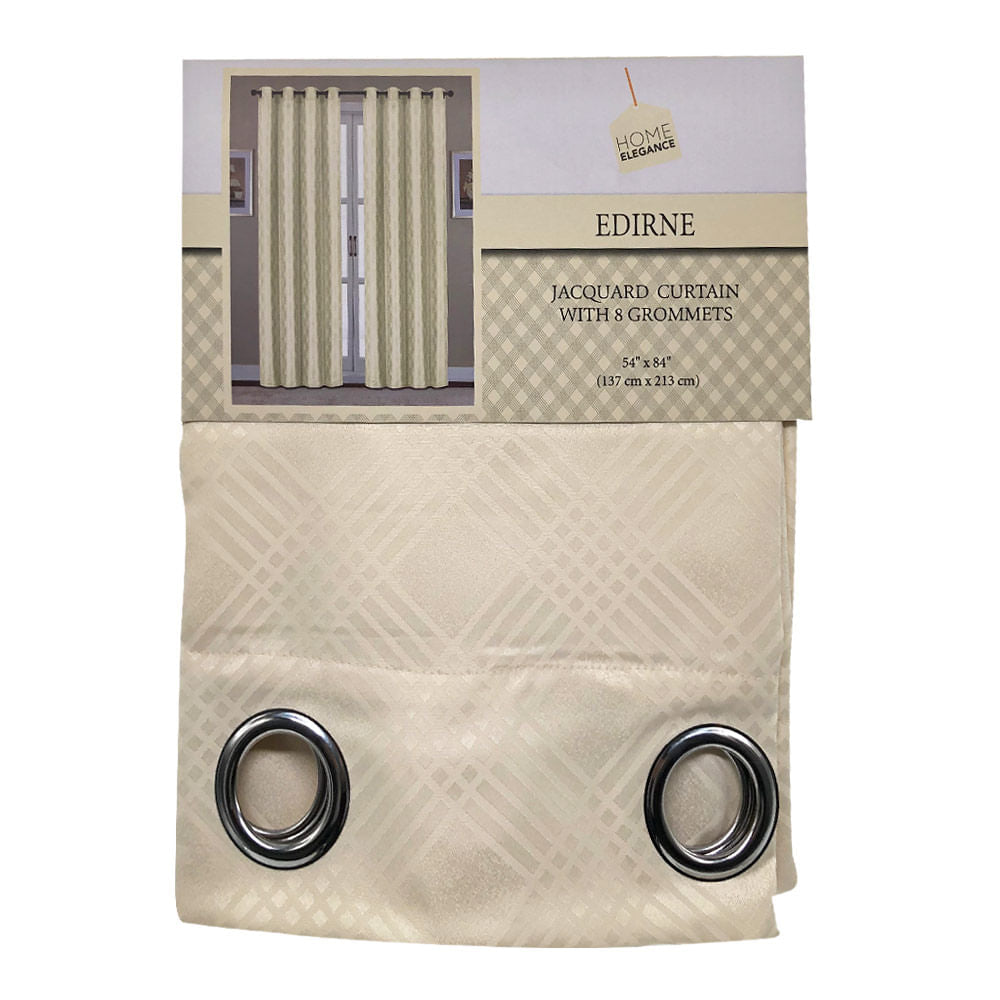 Cortina Home Elegance Edirne Con Aros 54" x 84" - Beige