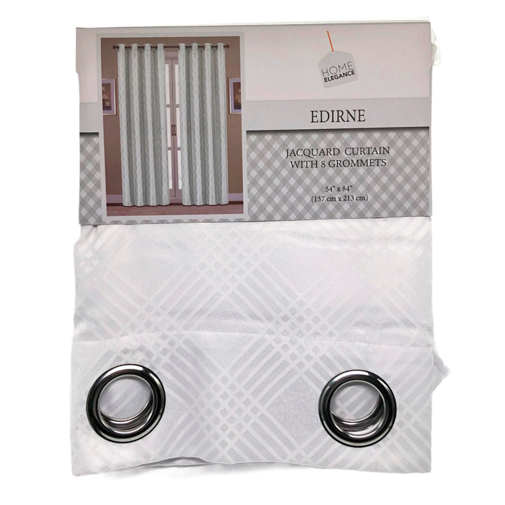 Cortina Home Elegance Edirne Con Aros 54" x 84" - Blanco