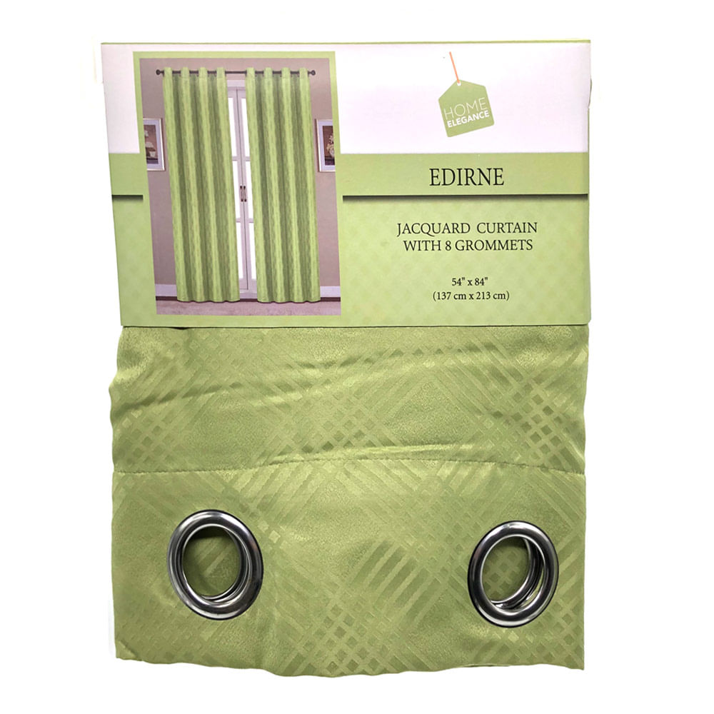 Cortina Home Elegance Edirne Con Aros 54" x 84" - Lima oscuro