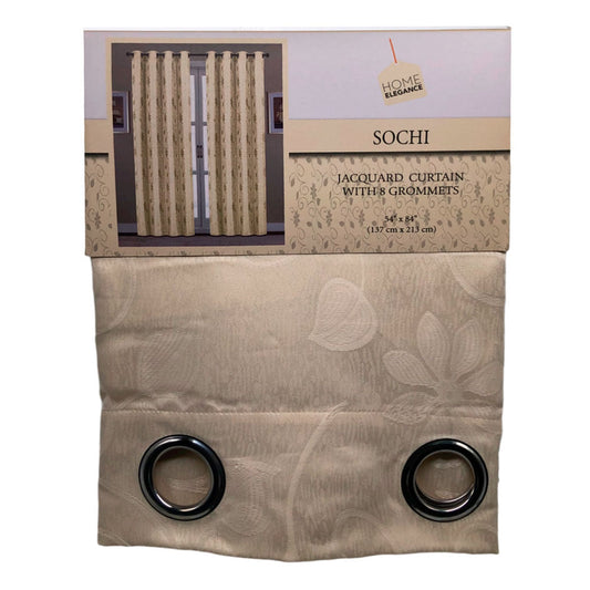 Cortina Home Elegance Sochi Con Aros 54" x 84" - Beige
