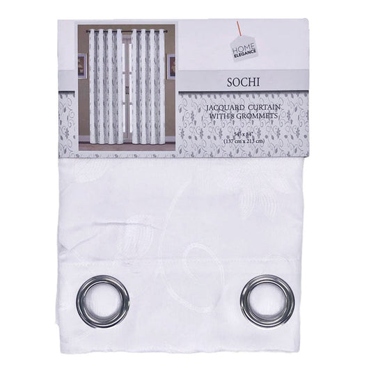 Cortina Home Elegance Sochi Con Aros 54" x 84" - Blanco