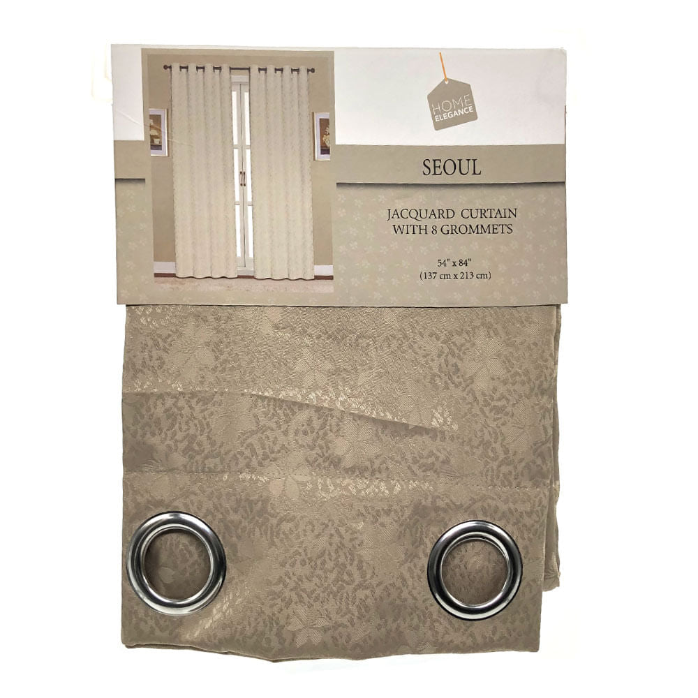 Cortina Home Elegance Seul Con Aros 54" x 84" - Plateado