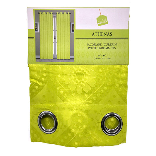 Cortina Home Elegance Atenas Con Aros 54" x 84" - Lima claro