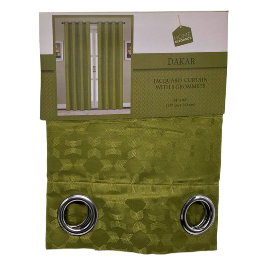 Cortina Home Elegance Dakar Con Aros 54" x 84" - Lima oscuro