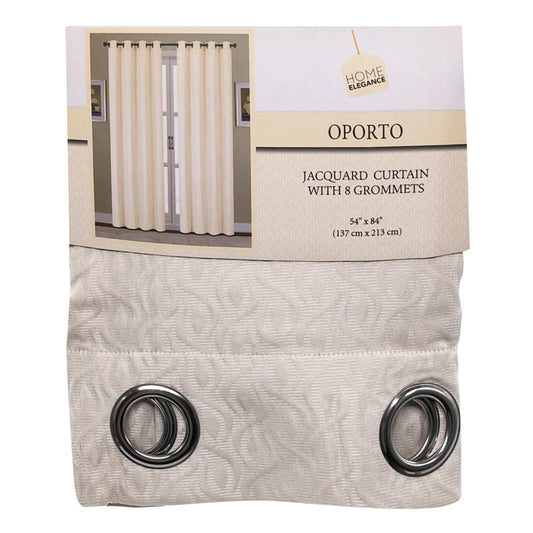 Cortina Home Elegance Oporto Con Aros 54" x 84" - Beige