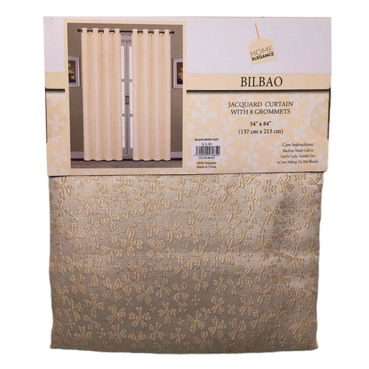 Cortina Home Elegance Bilbao 54" x 84" Con Aros - Dorado Oscuro