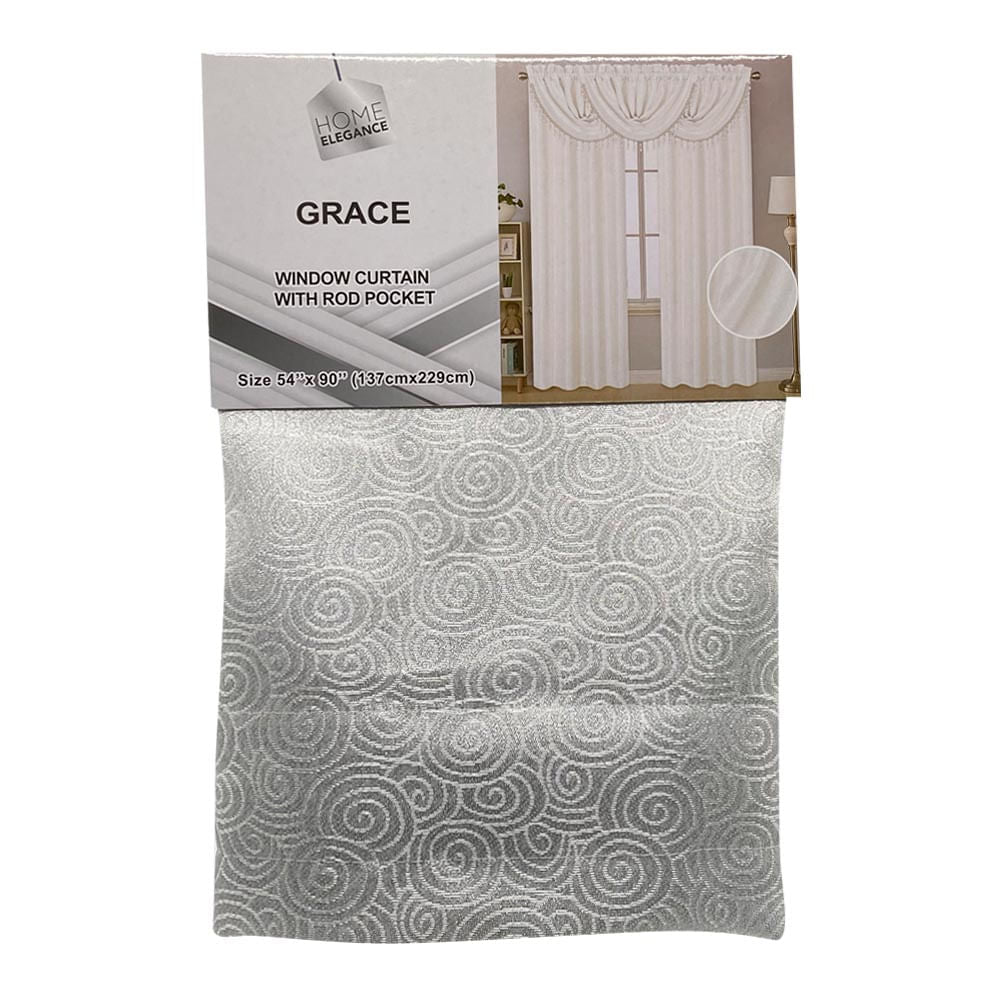 Cortina Home Elegance Grace 54" x 90" - Blanco