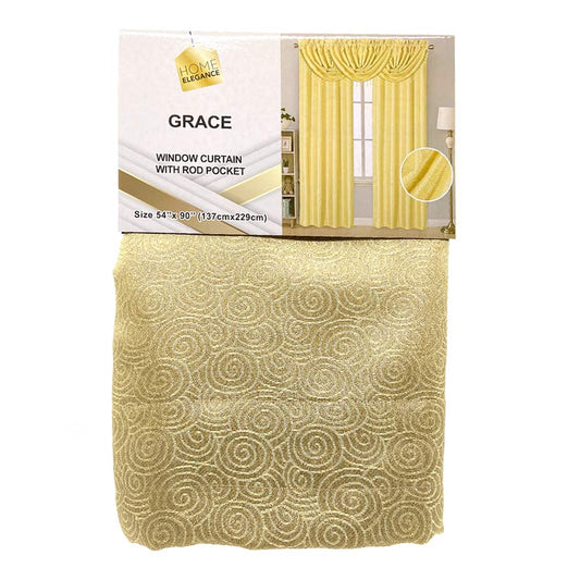 Cortina Home Elegance Grace 54" x 90" - Dorado