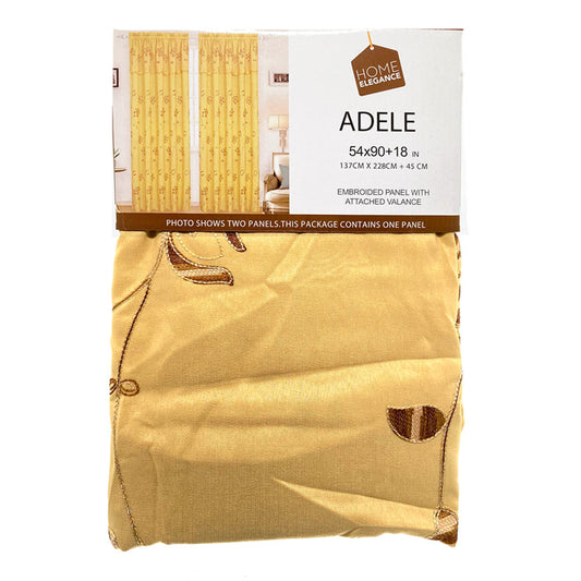 Cortina Home Elegance Con Cenefa Adele 54" x 90" - Dorado