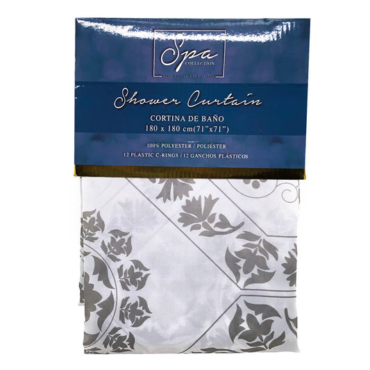 Cortina de Baño Spa Collection Con Gancho 71" x 71" - Surtido