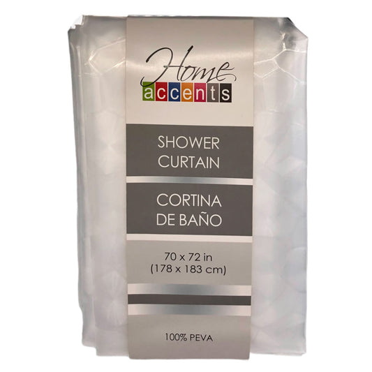 Cortina Para Baño Home Accents 70" x 72" - Blanco