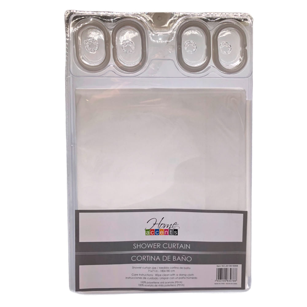 Cortina Para Baño Home Accents 71" x 71" - Blanco