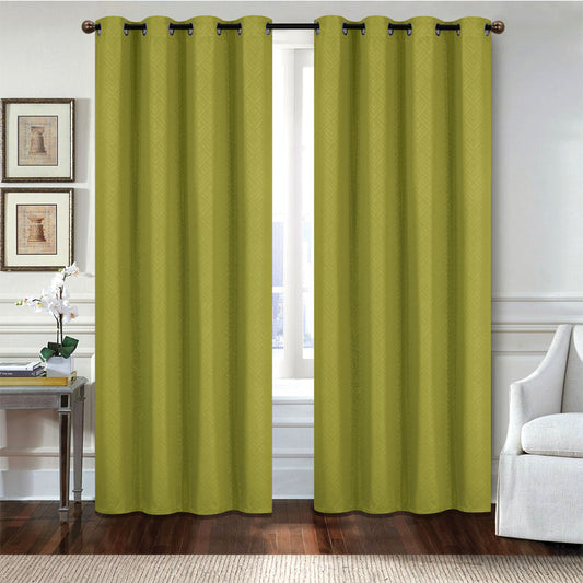 Cortina Home Accents Ambar Blackout Con Aros 54" x 90" - Lima claro