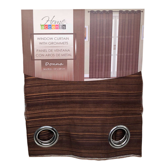 Cortina Home Accents Donna Con Aros 54" x 90" - Chocolate Oscuro